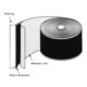 Black and white illustration of a roll of butyl sealant with arrows and labels